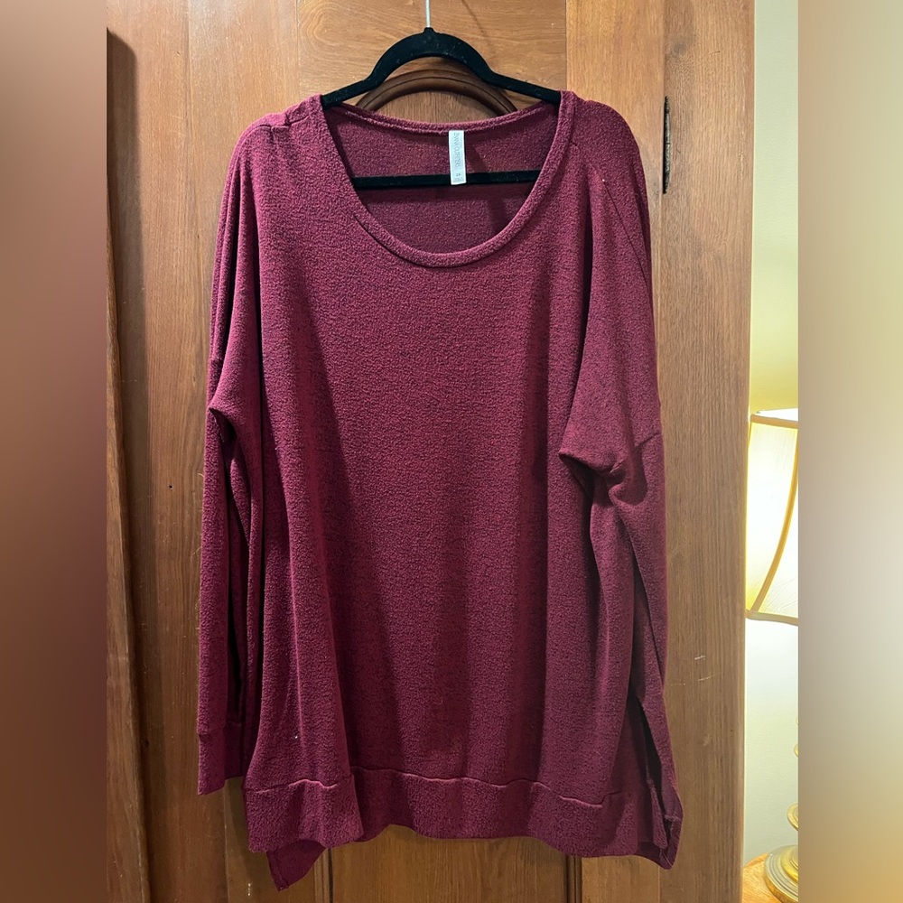 Zenana Outfitters Maroon Long Sleeve Tunic